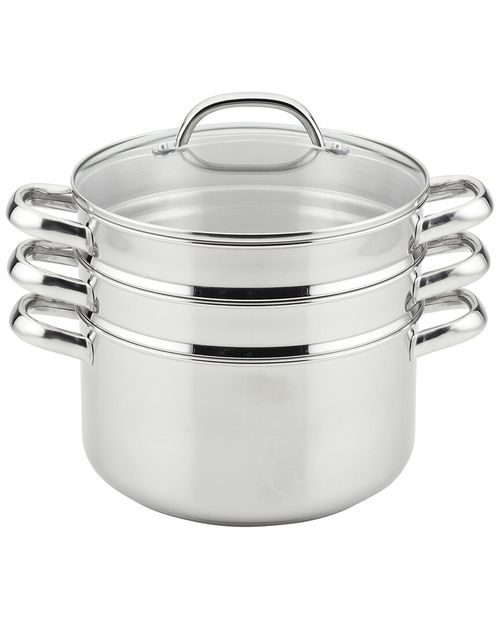 Stainless Steel Steamer Set With Bonus Steamer Basket 6qt