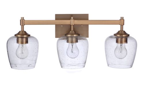 Stellen 3-Light Bathroom Vanity Light in Satin Bra