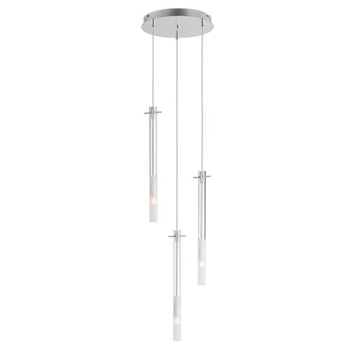 Polished Chrome LED Pendant from the Pipette Collection
