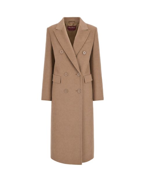 Double-Breasted Virgin Wool Coat — Camel