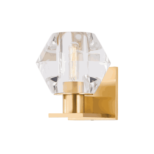 Aged Brass One Light Wall Sconce from the Cooperstown Collection
