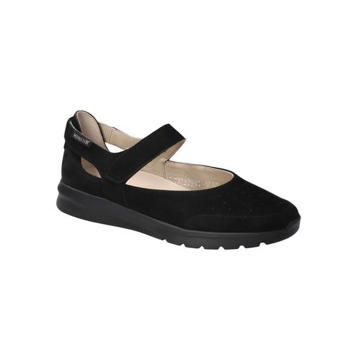 Women's Marsia Leather Ballet Flat with Straps - Black
