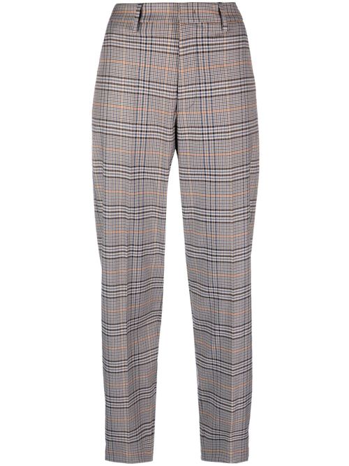 Micaela checked tapered trousers - Blue