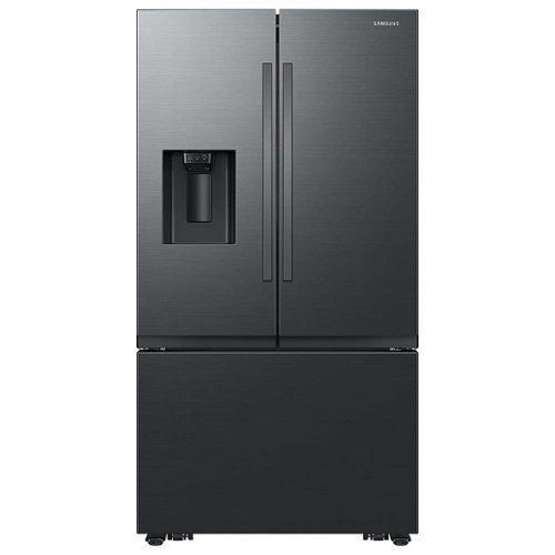 Samsung Open Box 31 cu. ft. 3-Door French Door Smart Refrigerator with Four Types of Ice - Fingerprint Resistant Matte Black Steel