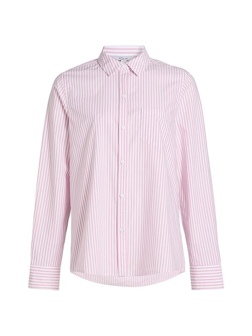 Women's Stina Striped Cotton Button-Front Shirt - Rose Stripe