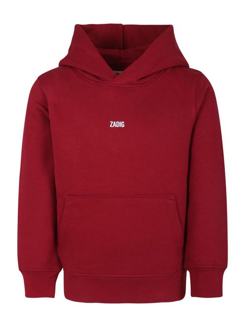 Logo-print hoodie - Red