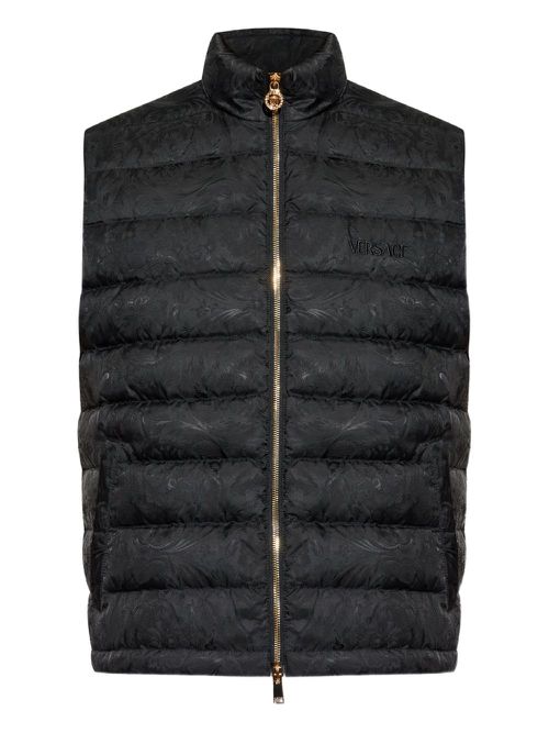 Barocco-jacquard gilet - Black