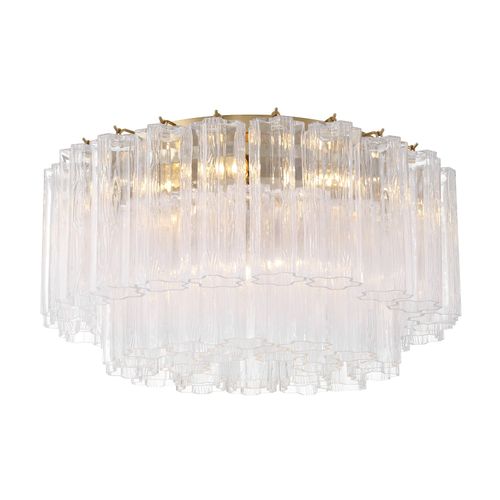 Aged Brass Flush Mount from the Addis Collection