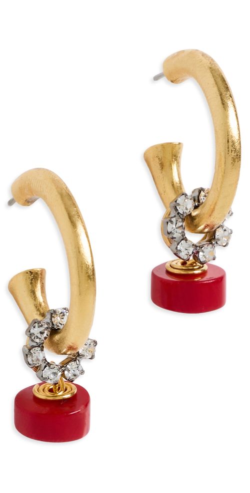 Effie Earrings Coral One Size