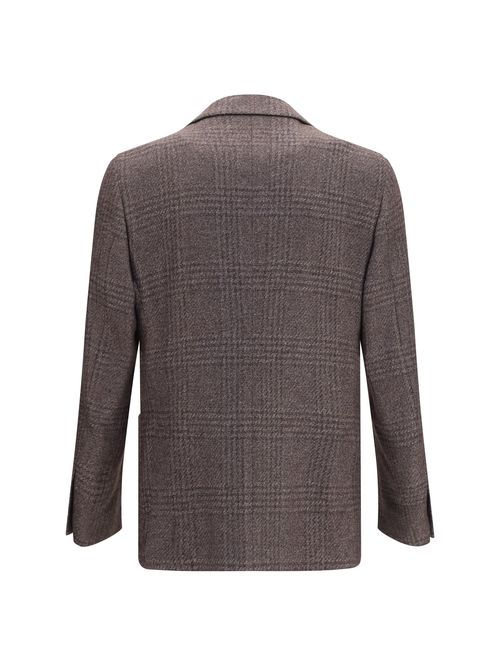 Wool-Blend Merino Blazer — Brown