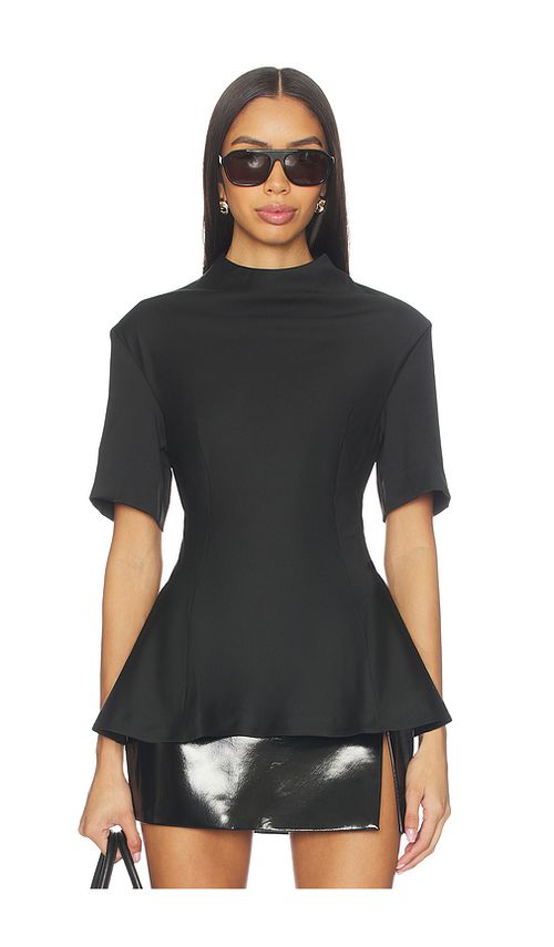 REMAIN Suiting Peplum Top in Black. 40. Also