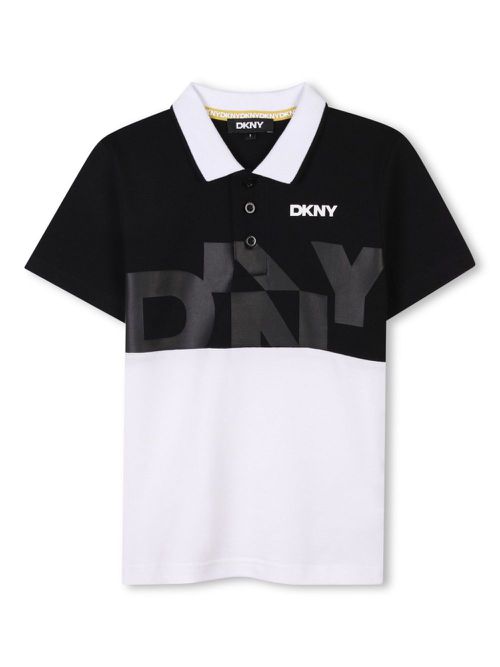 Logo-print polo shirt - Black
