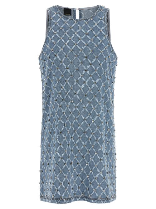 PINKO Blue Cotton Short Women's Dre