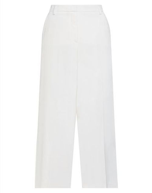 Woman Pants White Size 2 Polyester, Viscose, Elastane, Acetate