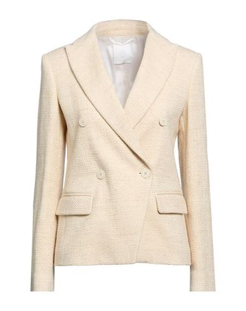 Woman Blazer Beige Size 2 Cotton, Linen, Viscose