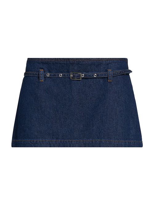 Women's Khloe Low-Rise Denim Skort - Biarritz Belted