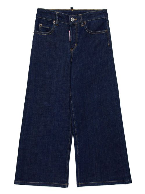 Mid-rise straight-leg jeans - Blue