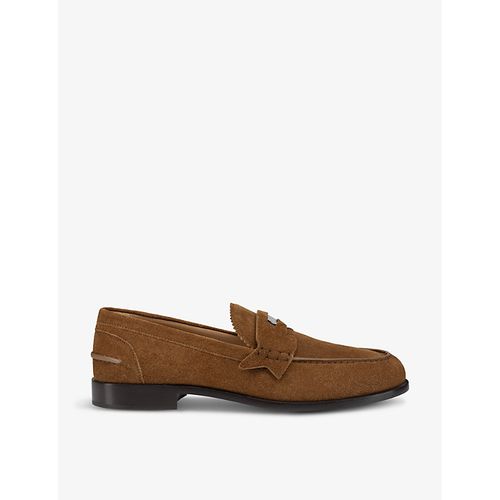 Men’s Christian Louboutin, penny loafers brown Rhea suede leather size 41 Penny - Loafers - Reversed calf leather - Café - Men  main image 4