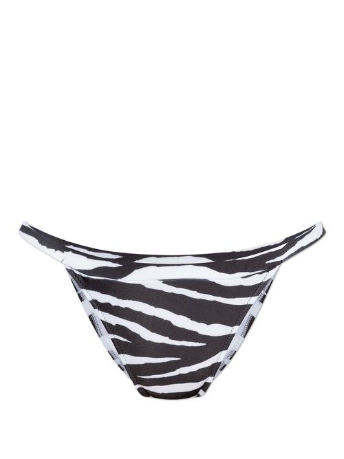 Zebra-print bikini bottoms - Black