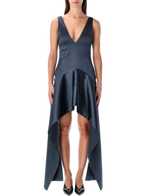 Elegant Mini Dress with Asymmetrical Hemline Size 8