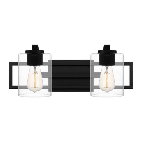 Matte Black Two Light Bath from the Lansdowne Collection