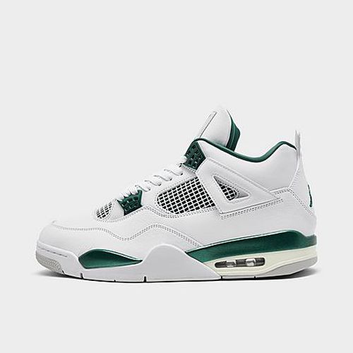 Jordan Air Retro 4 Basketball Shoes in Green/White/White Size 7.5 Leather