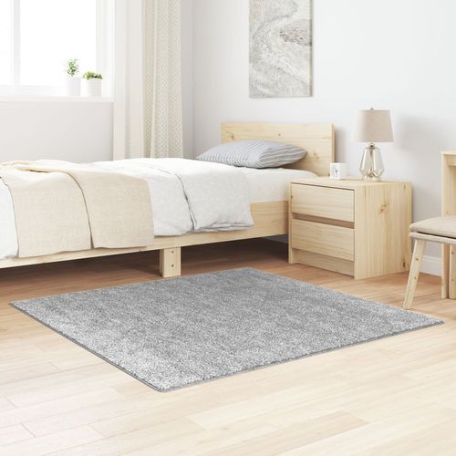 Shaggy Rug with Latex Backing Grey 120x120 cm