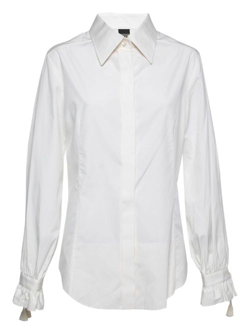 Long-sleeve button-up shirt - White