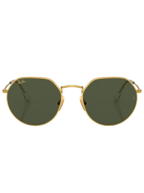 Tinted geometric-frame sunglasses - Gold