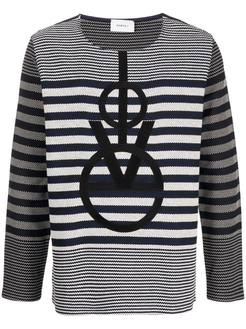 Chunky-knit crew-neck jumper - Blue