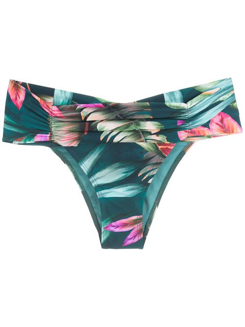 Jasper leaf-print pants - Green