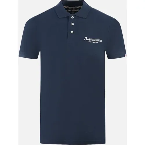 Men's Aquascutum London 1851 Navy Blue Polo Shirt