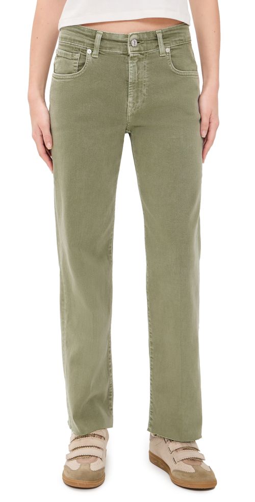 Calie Straight Ankle Jeans Army