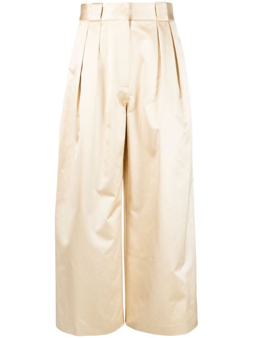 The Rico high-waist wide-leg trousers - Neutrals