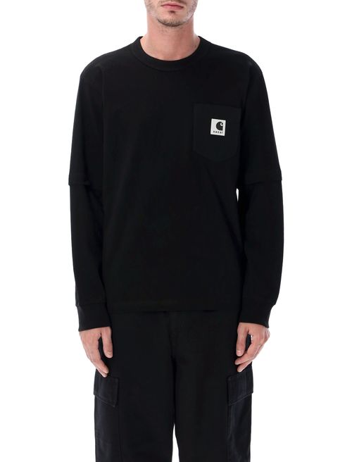 Sacai X Carhartt Wip Sacai X Carhartt Wip Cotton Jersey Long-Sleeve T-Shirt