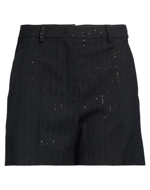 Woman Shorts & Bermuda Shorts Black Size 10 Virgin Wool, Polyamide