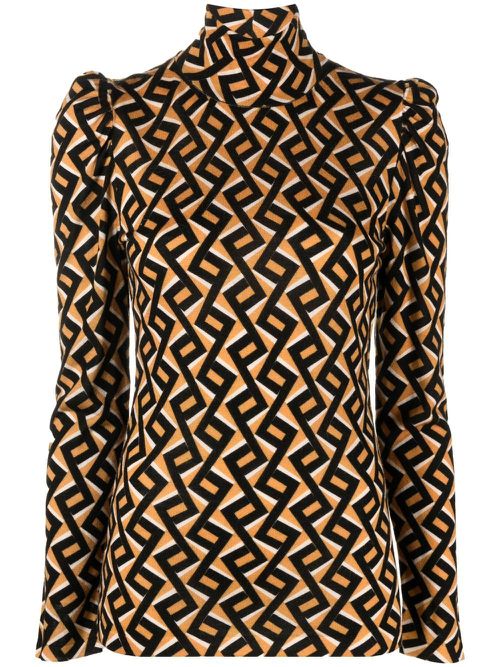 Zigzag wool jumper - Orange
