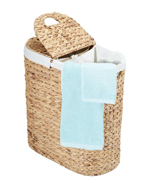 Handwoven Oval Laundry Hamper