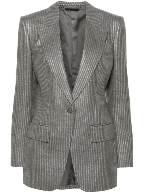 Striped blazer - Grey
