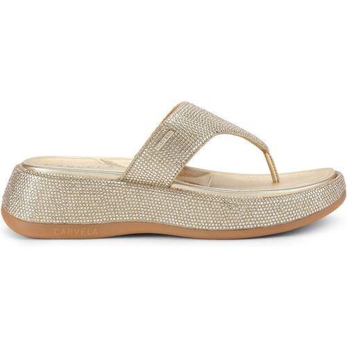 Carvela Womens Dorata Sandal Sandals - Gold Fabric