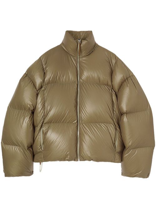 Quilted puffer jacket - Brown