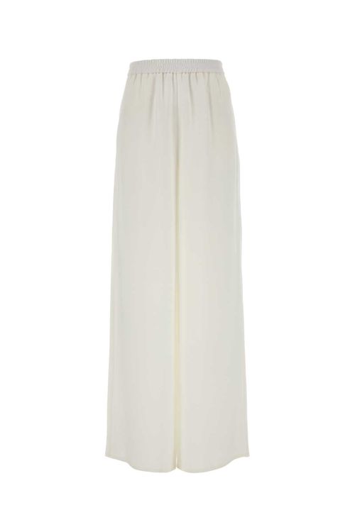 100% Silk Trousers — White
