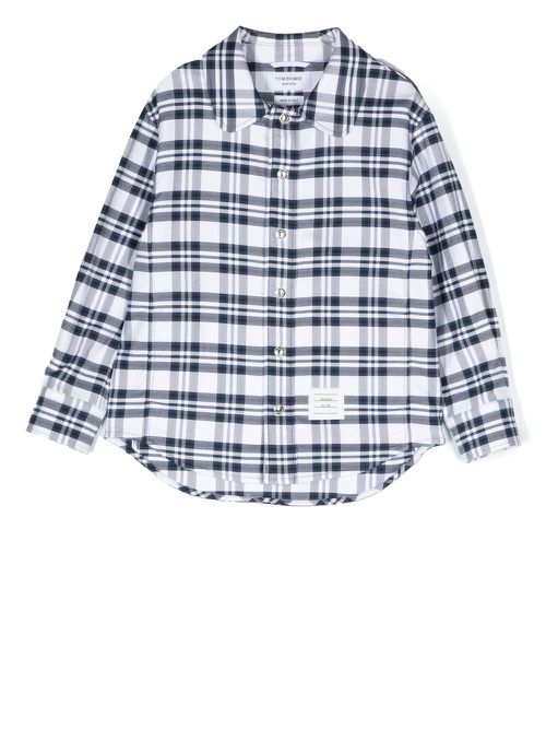 Check-print shirt - Blue