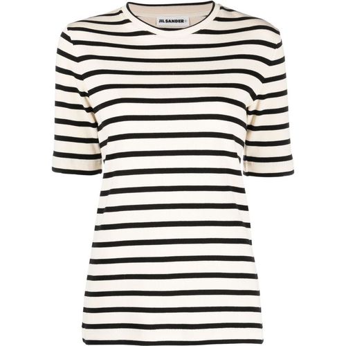 Jil Sander Plus Striped Cotton T Shirt