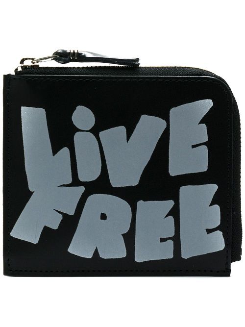 Live Free zip wallet - Black