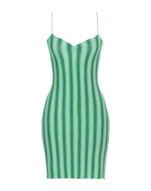 Woman Mini dress Green Size L Viscose