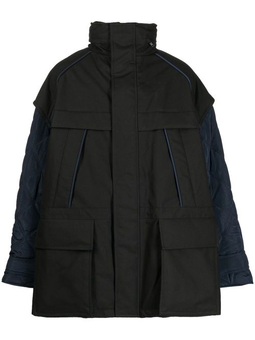 Zip-up padded jacket - Black