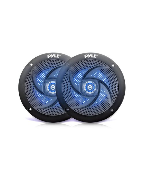 Pyle Waterproof Rated Marine Speakers with Built-In LED Lights