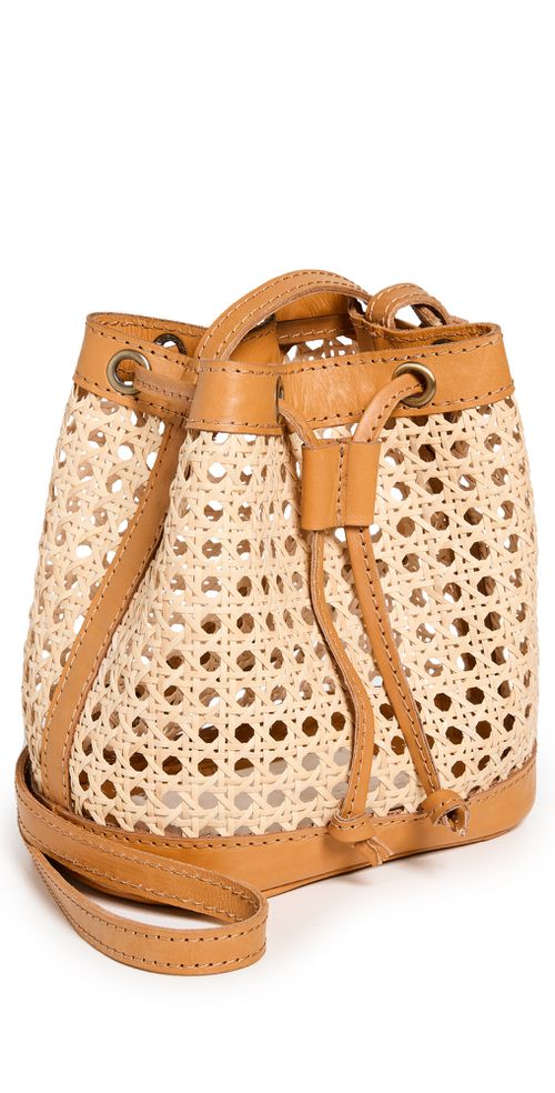 Benna Mini Bucket Bag Caramel Rattan One Size