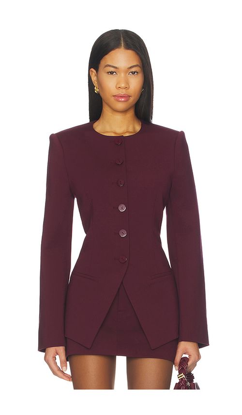 SEROYA Susanna Blazer in Wine. XXS. Also in L, M